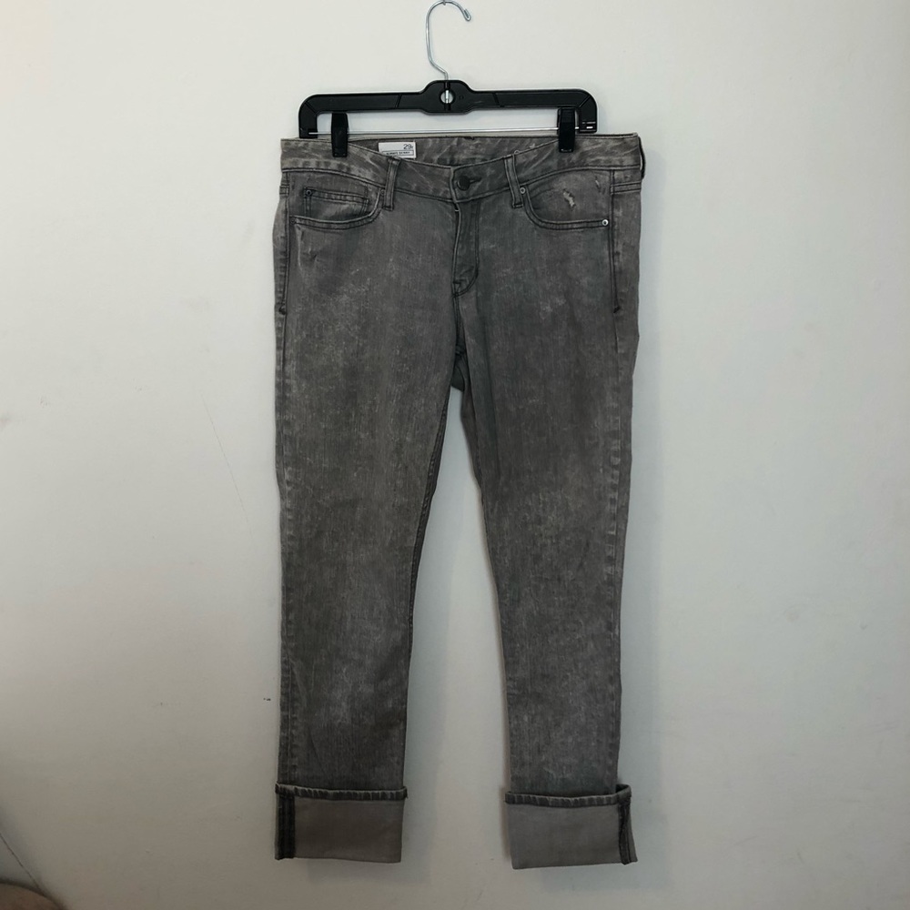 Acid wash gray jeans